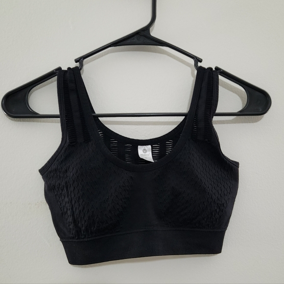 Black Women's Sports Bra By Velocity - Picture 1 of 4